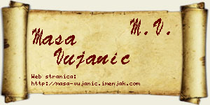 Maša Vujanić vizit kartica